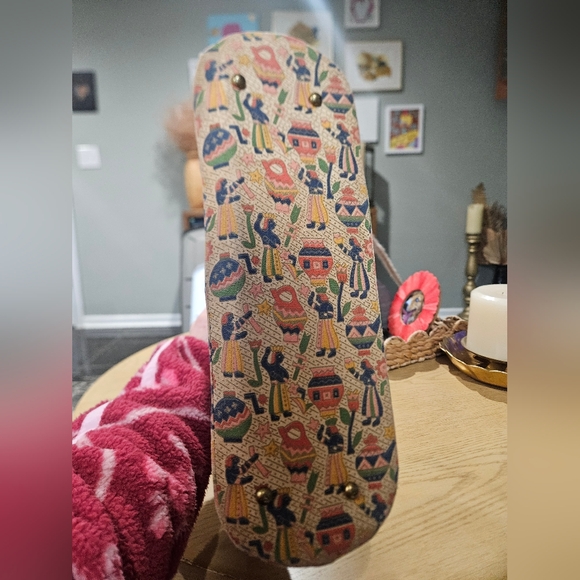 Vintage Folk Art Tapestry Tote – Collector Bohemian Statement Bag - Picture 11 of 11